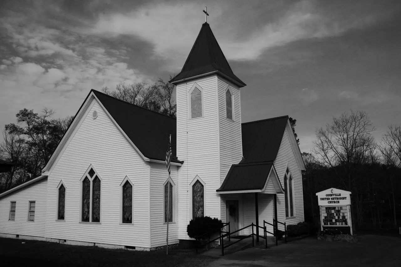 The oldest meeting house within the original town limits in the City of Odenville, Alabama - Odenville United Methodist Church