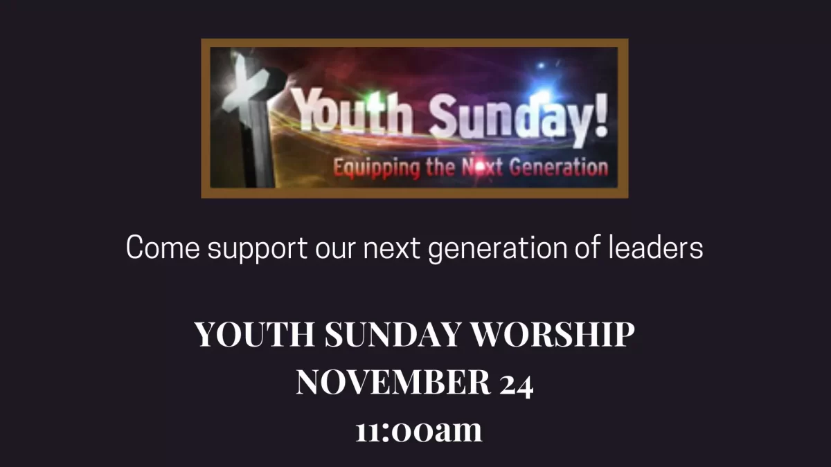 Odenville United Methodist Church would like to invite you this Sunday, November 24, 2024 for our Youth Sunday Worship.